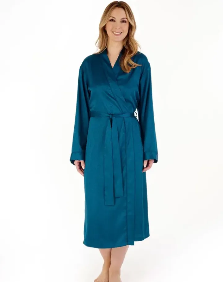 Animal Jacquard Satin 46" Kimono Wrap GL88724