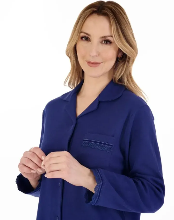 Bold Floral Flannel & Interlock 38" Woven Nightshirt NS88206