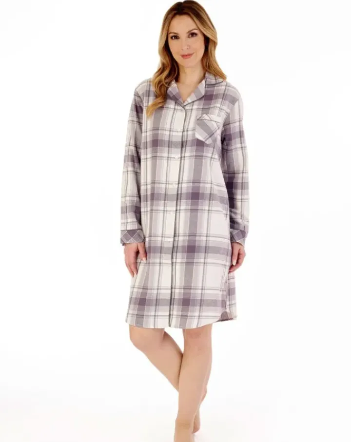 Brushed Check 38" Woven Nightshirt NS88220
