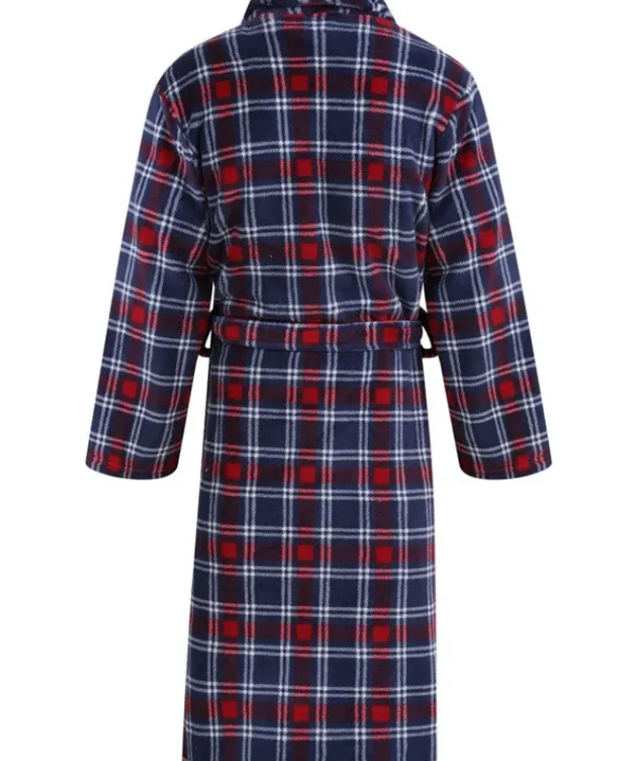 Check Print 49" Flannel Fleece Robe WR66840