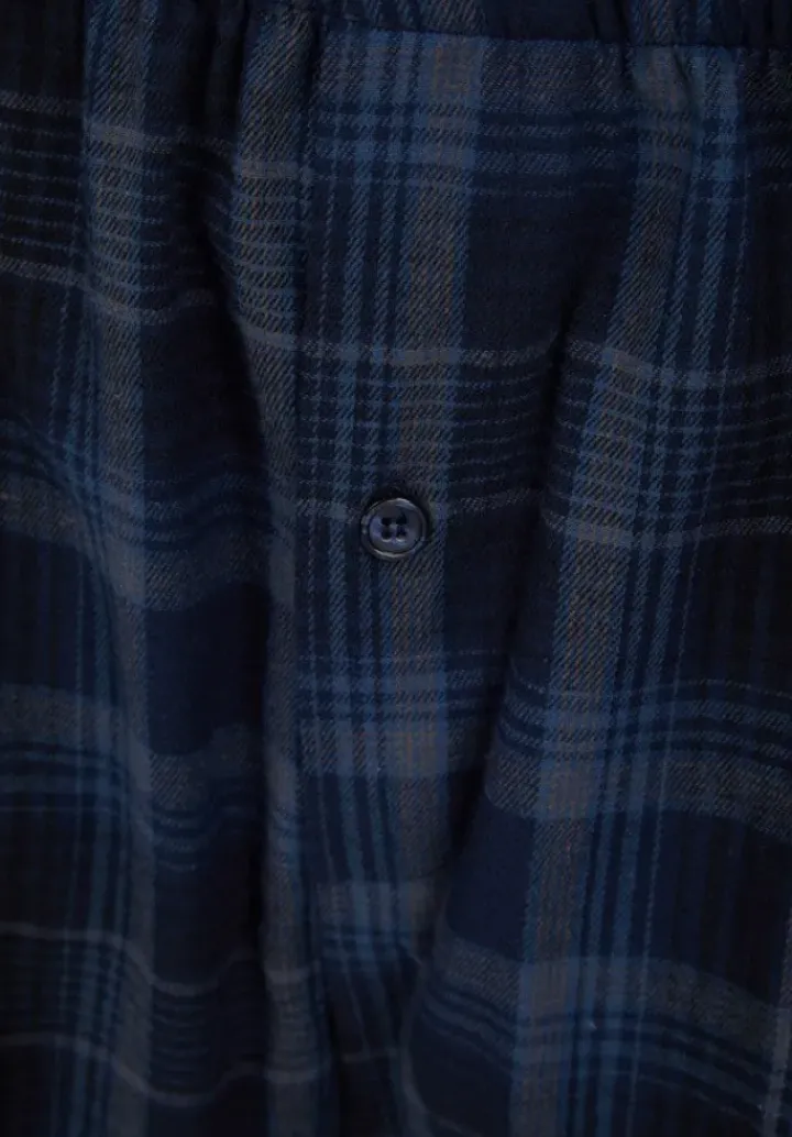 Checked Brushed Woven Tailored Pyjama Set WR88821