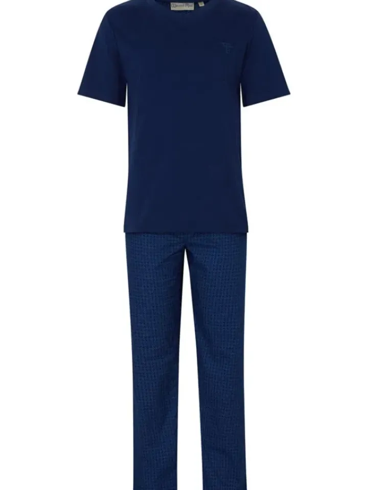 Diamond and Spot Jersey Top & Woven Trouser Pyjama WR1802