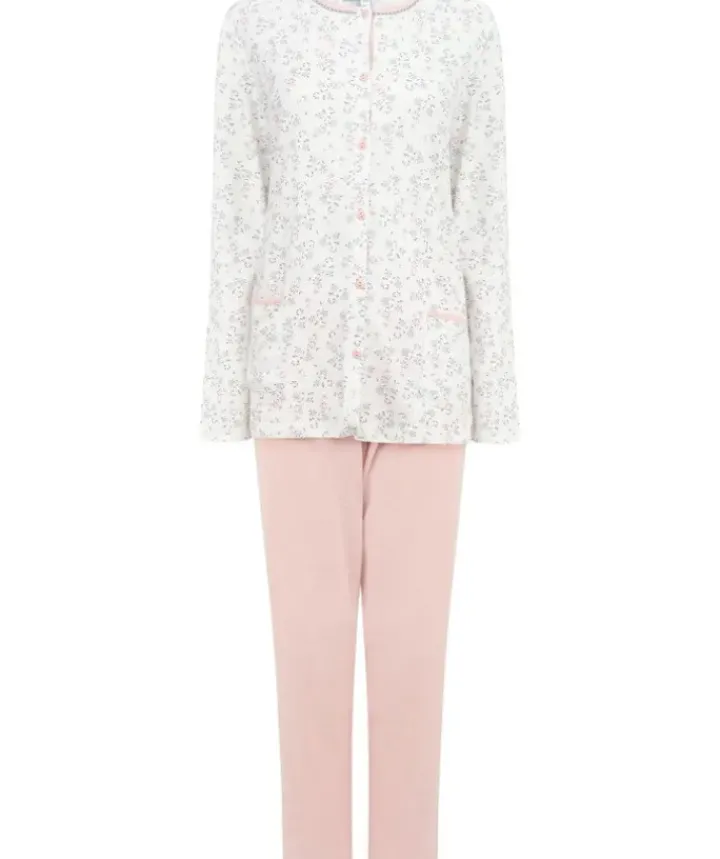 Ditsy Floral Button Through Jersey Pyjama PJ4131