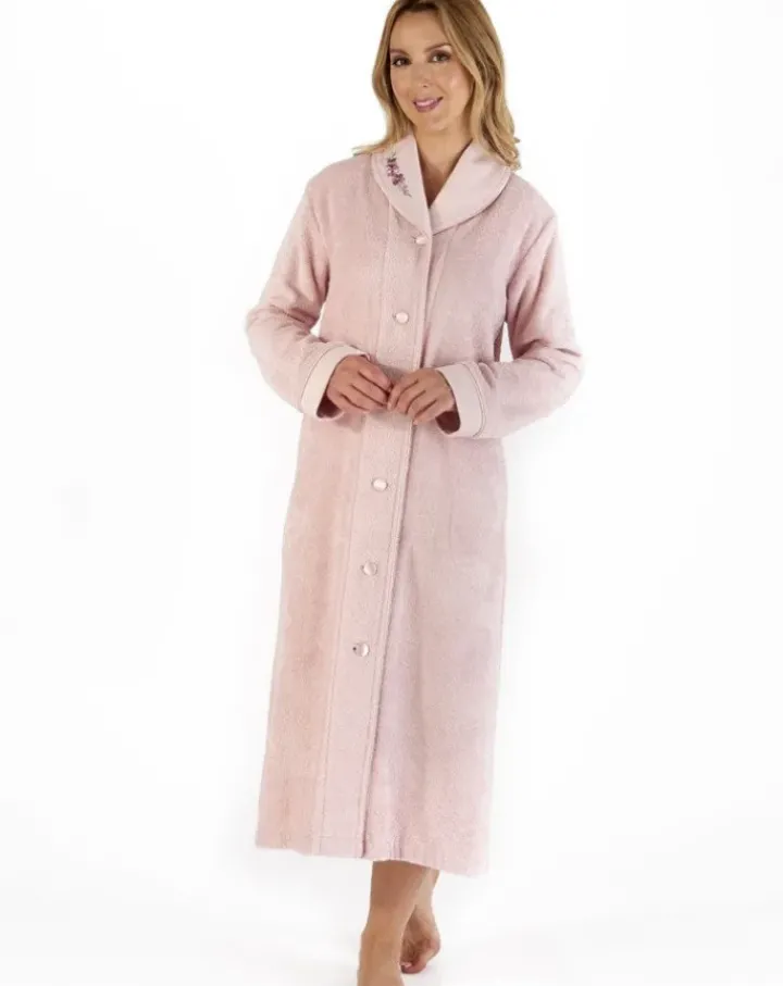 Embroidered 46" Button Through Housecoat HC66356