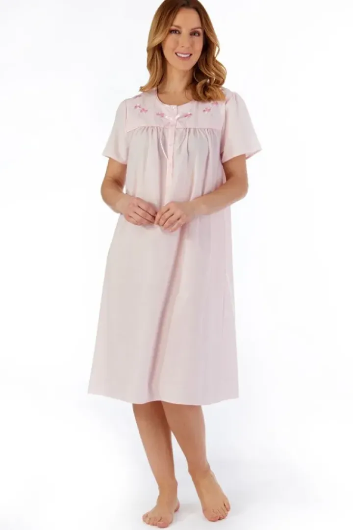 Embroidered Yoke 42" Woven Nightdress ND55201