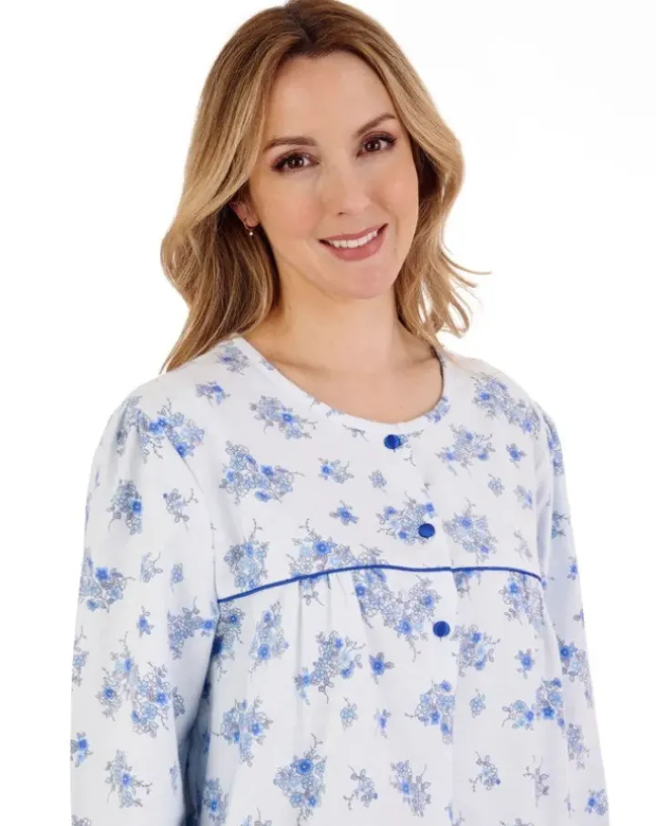 Floral Luxury Flannel 51" Woven Nightdress ND88214