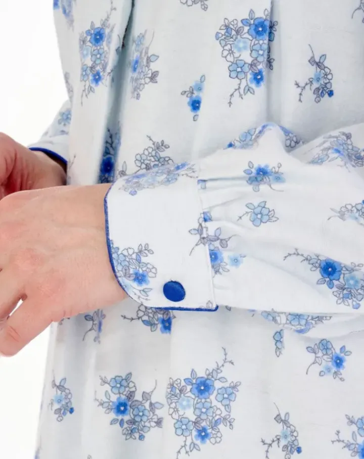 Floral Luxury Flannel 51" Woven Nightdress ND88214