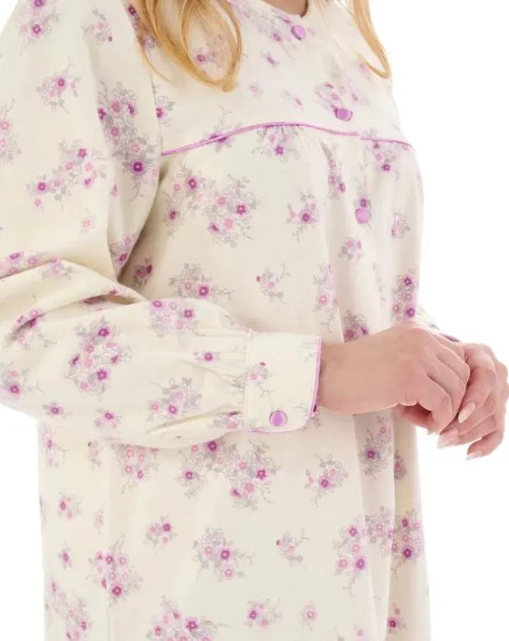 Floral Luxury Flannel 51" Woven Nightdress ND88214