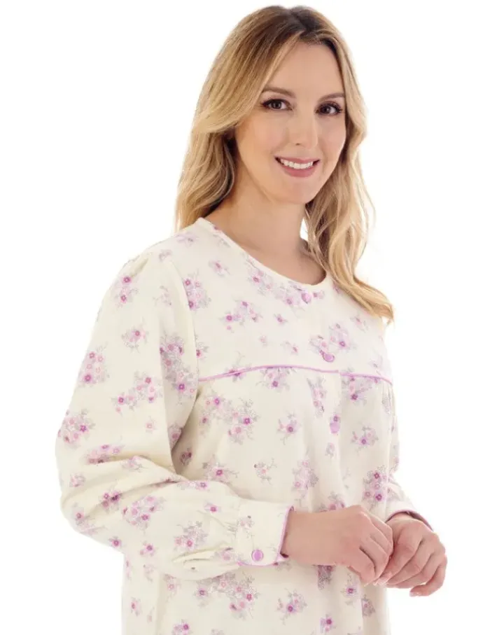 Floral Luxury Flannel 51" Woven Nightdress ND88214