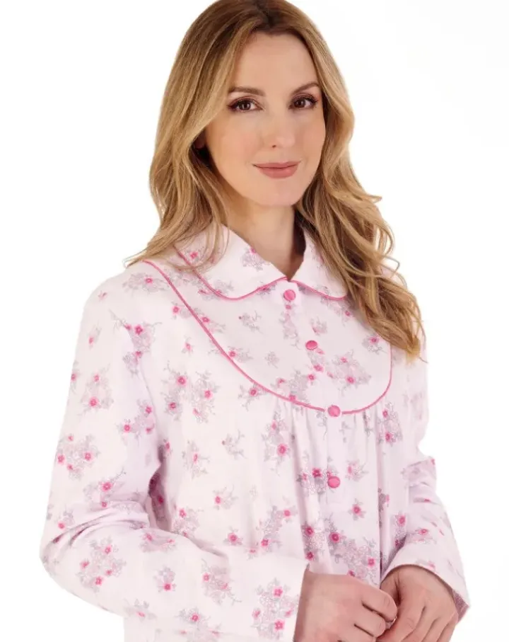 Floral Luxury Flannel 51" Woven Nightdress ND88212
