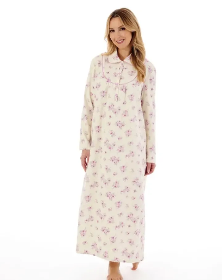 Floral Luxury Flannel 51" Woven Nightdress ND88212