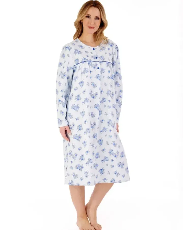 Floral Luxury Flannel 43" Woven Nightdress ND88210