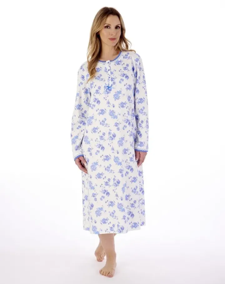 Floral Print 45" Interlock Jersey Nightdress ND02126