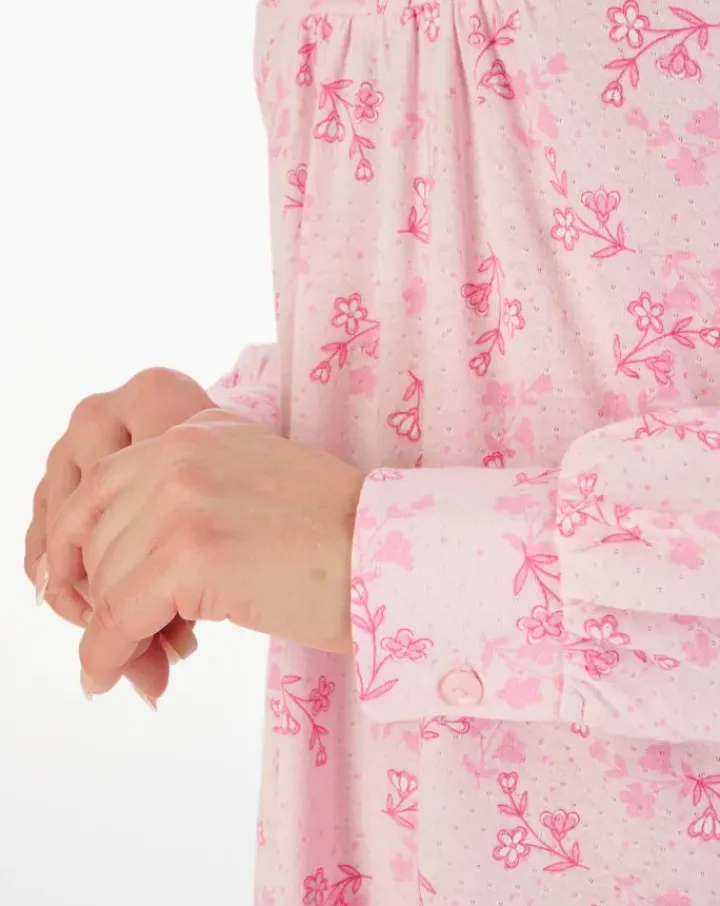 Floral Print 42" Jacquard Jersey Nightdress ND06106