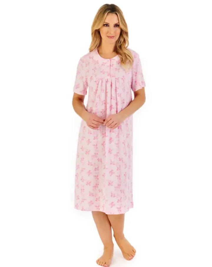 Floral Print 42" Jacquard Jersey Nightdress ND06105