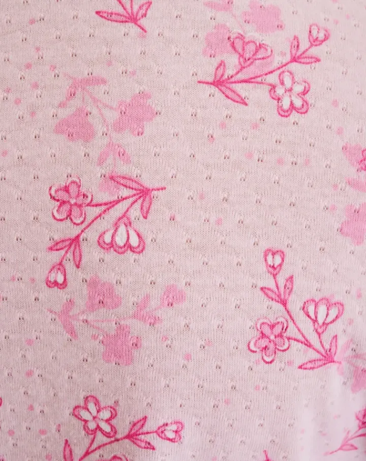 Floral Print 42" Jacquard Jersey Nightdress ND06105