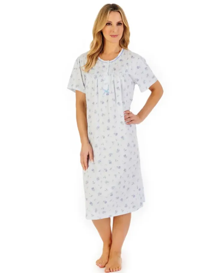 Floral Print 43" Jersey Nightdress ND06126
