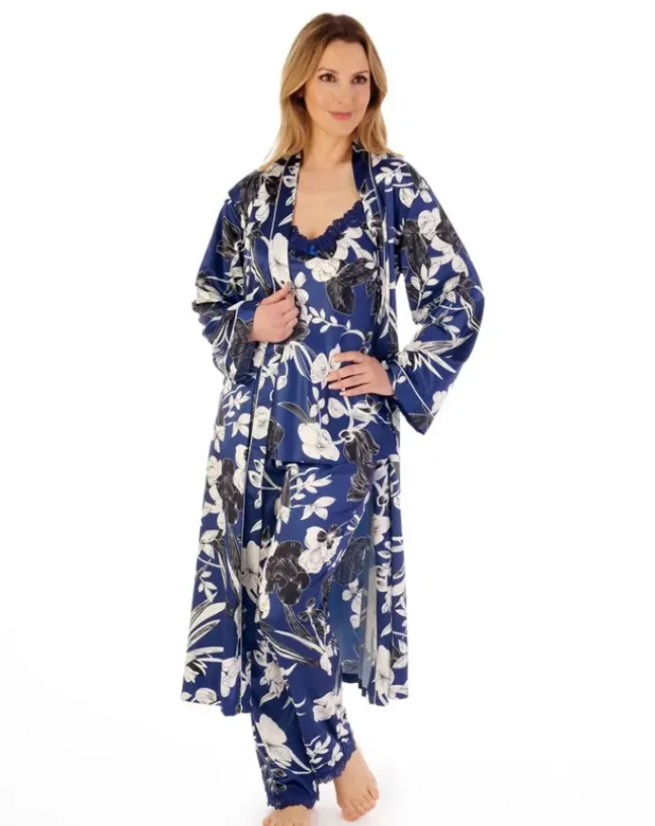 Floral Satin 46" Kimono Wrap GL02724