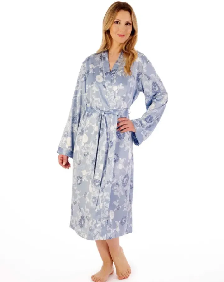 Floral Satin 46" Kimono Wrap GL02724
