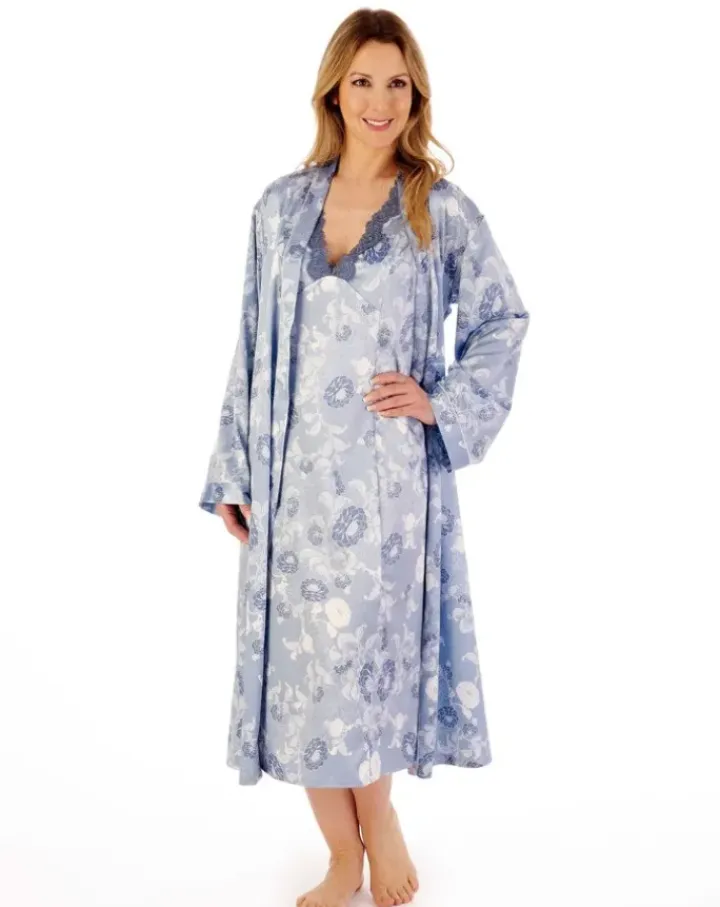 Floral Satin 46" Kimono Wrap GL02724