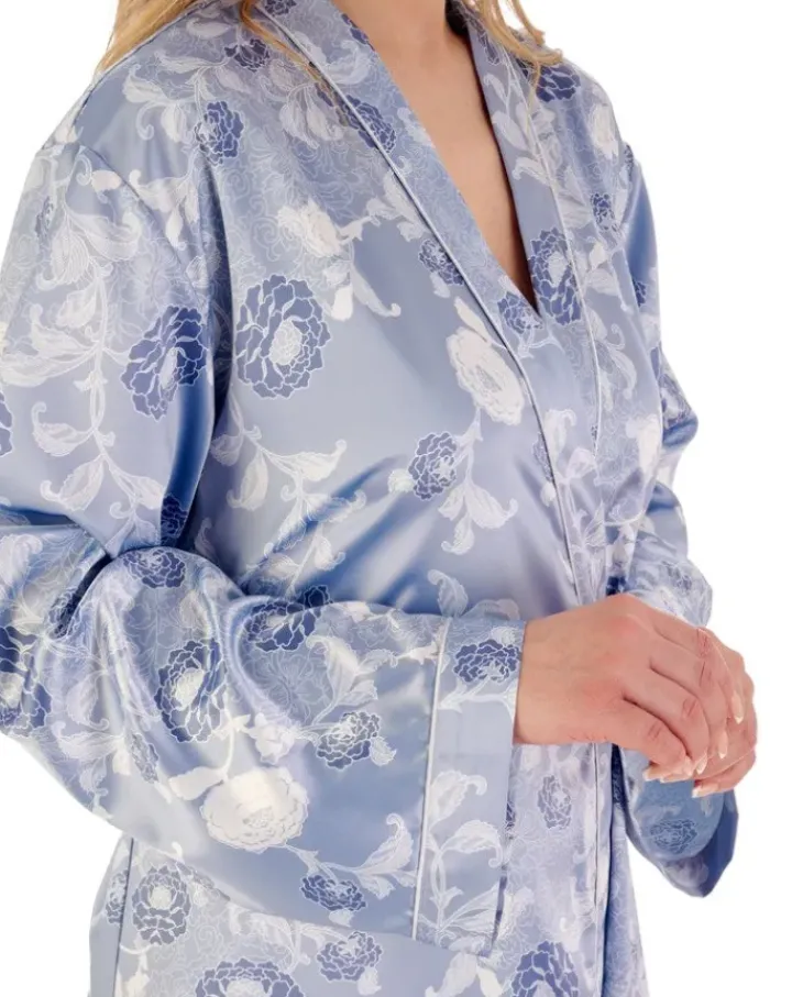 Floral Satin 46" Kimono Wrap GL02724