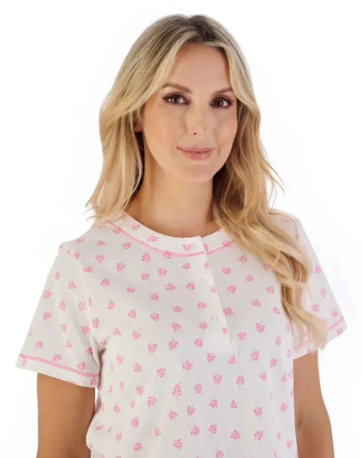 Leaf Print 40" Jersey Nightdress ND07116