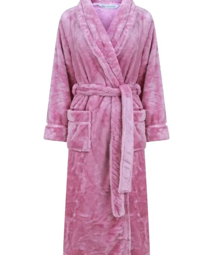 Luxury Flannel Fleece 46" Hooded Wrap HC4341