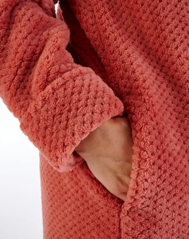 Luxury Waffle Fleece 46" Button Through Housecoat HC4327