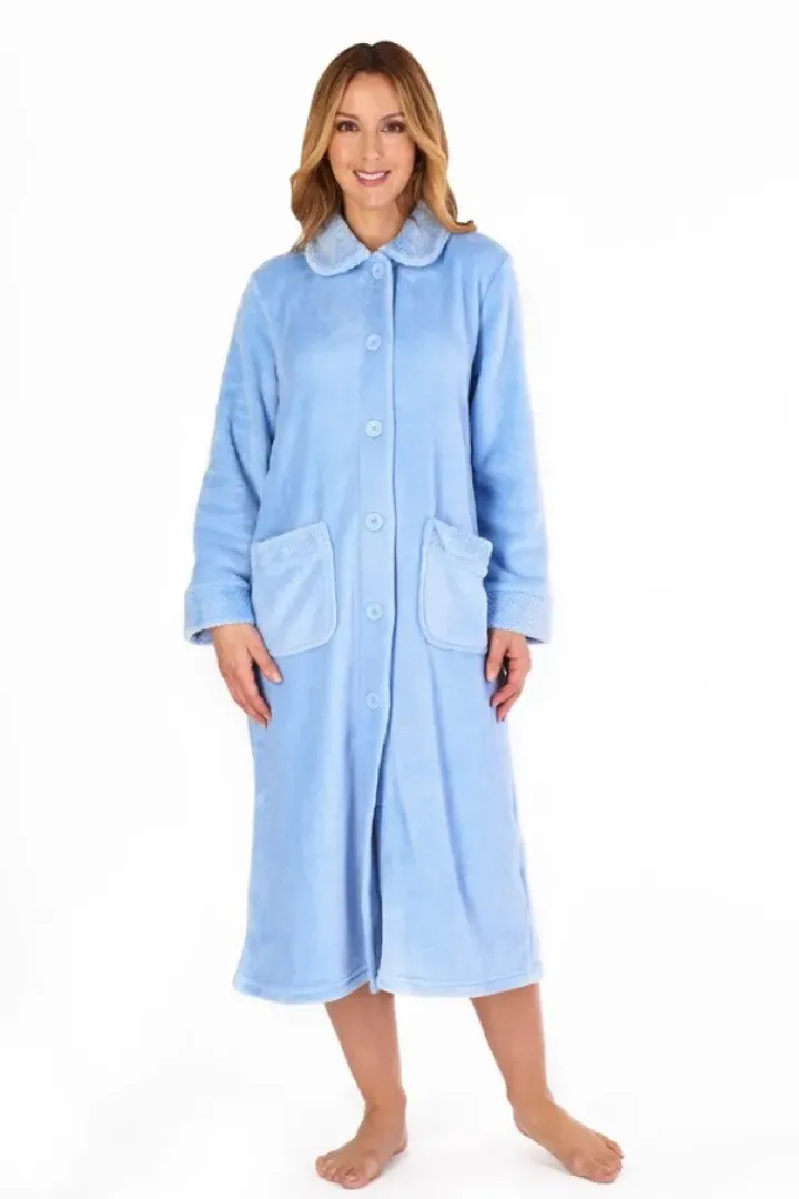 Mini Waffle 46" Button Through Housecoat HC4301