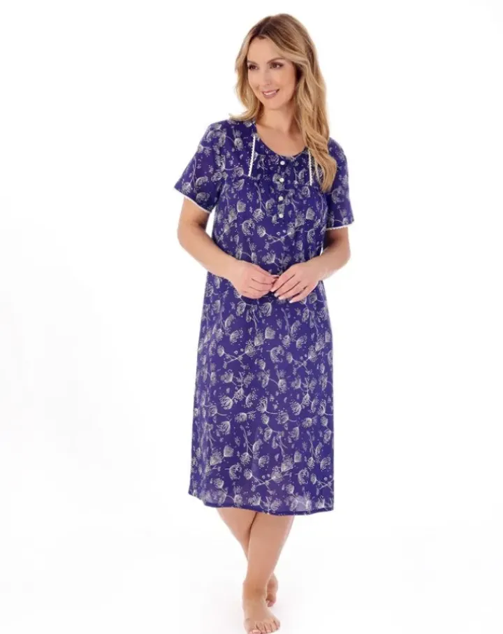 Modern Floral 42" Woven Nightdress ND01212