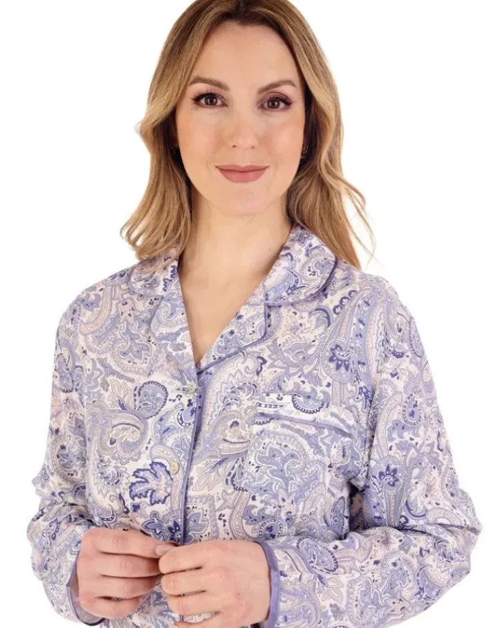 Paisley Print Tailored Pyjama Soft Woven Viscose PJ88228