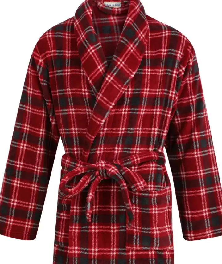 Printed Check Flannel Fleece 32" Bed Jacket WR66841