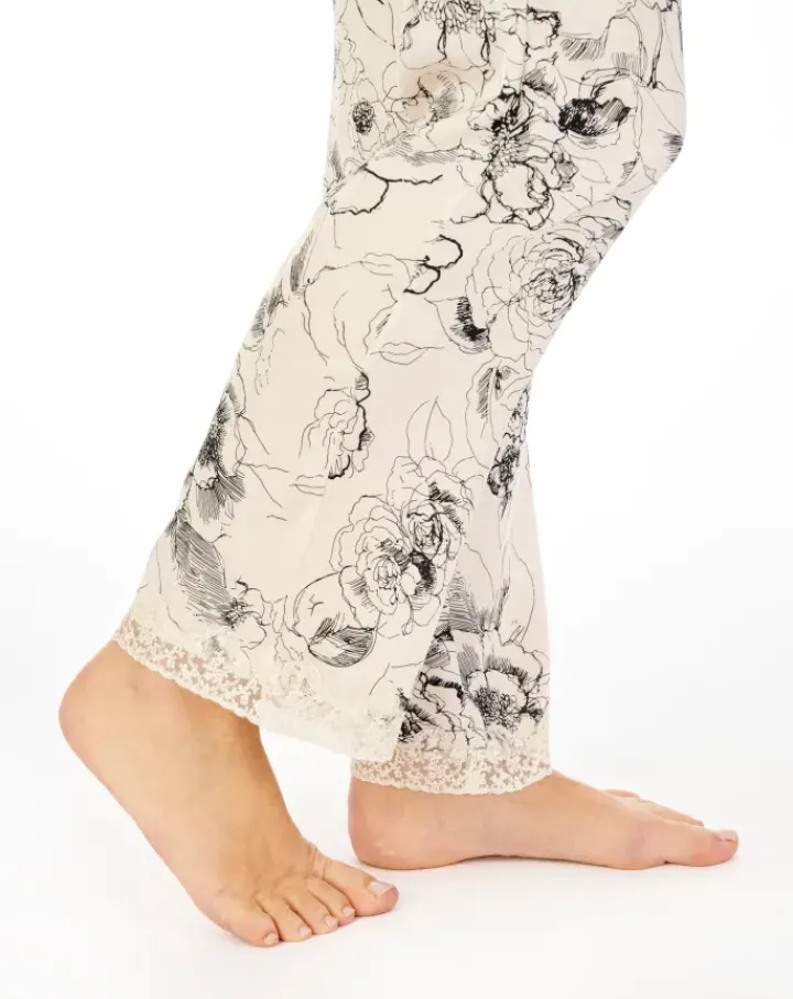 Satin Floral Print Cami & Trouser Set GL04707