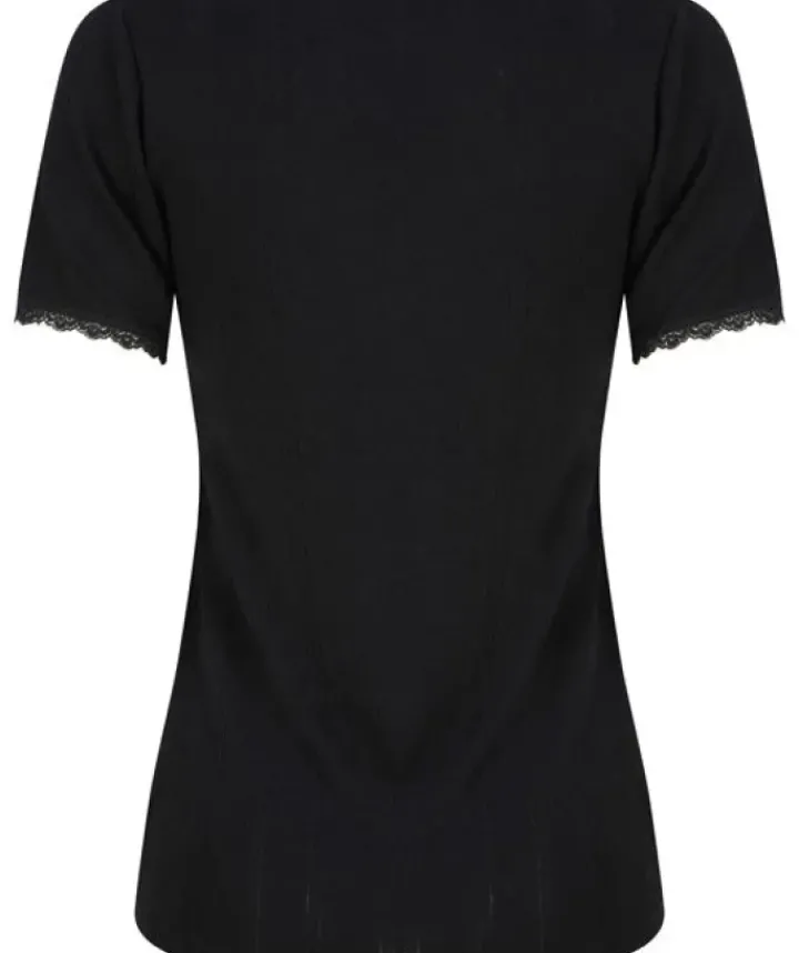 Slenderella Brushed Thermal Short Sleeve Top UW402