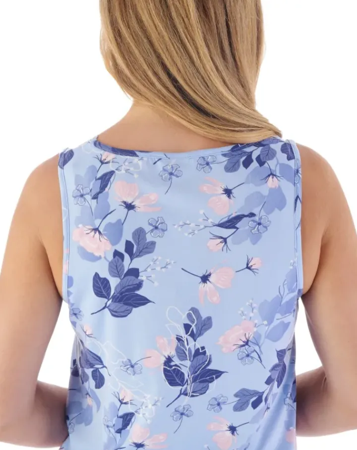Supersoft Multi-Print and Solid Navy 38" Nightdress GL03700