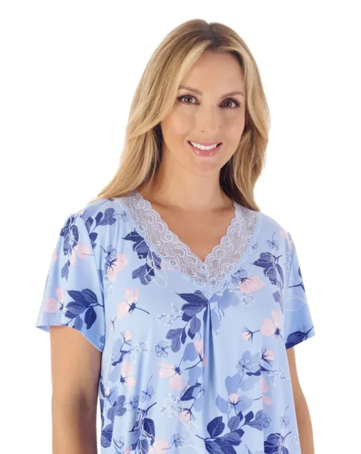 Supersoft Multi-Print or Solid Navy 40" Nightdress GL03701