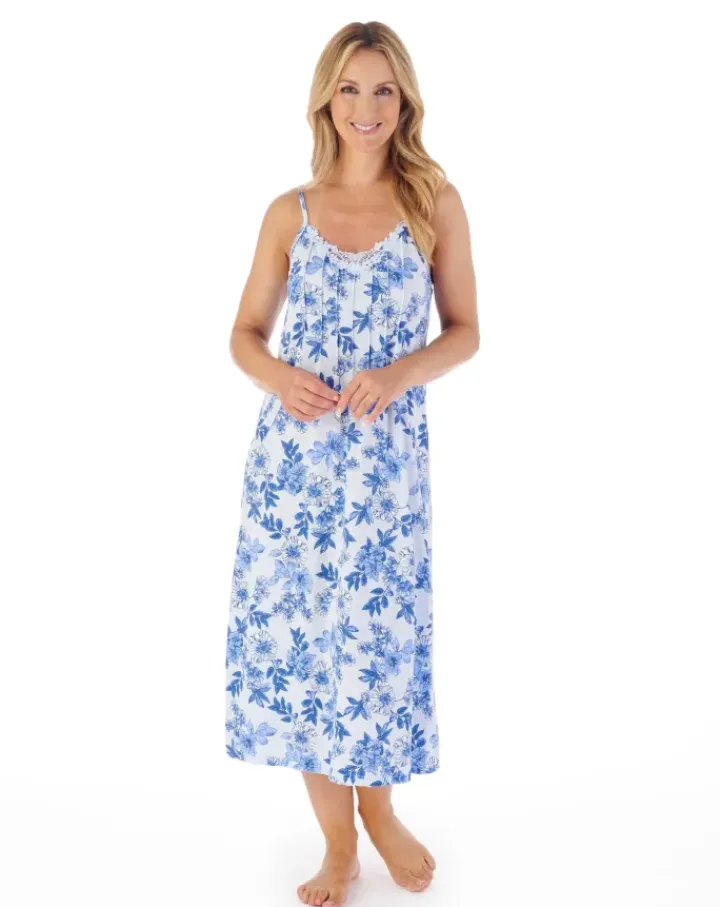 Tonal Floral Print 46" Jersey Nightdress ND03110