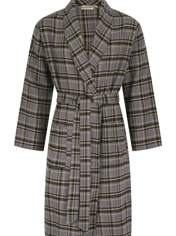 Yarn Dyed Woven Check Shawl Collar Wrap WR06808